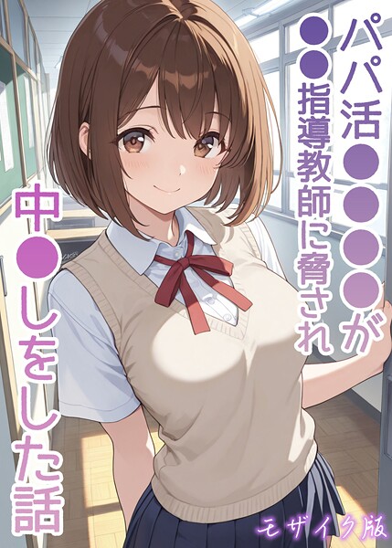 【フルカラー】パパ活●●●●が●●指導教師に脅され中●しをした話 モザイク版❤AIザッハトルテ